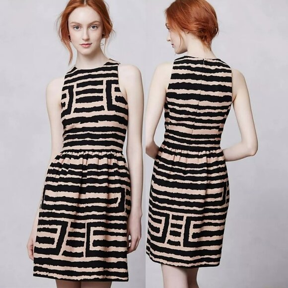 Nwt Anthropologie 4C.(4 Collective) Dress 10 Womens Segmented Labyrinth Sheath - Picture 1 of 16